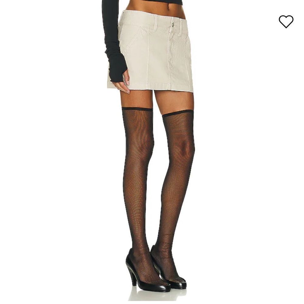 NWT HELSA Workwear Mini Skirt Taupe canvas cargo Revolve FWRD XL - Picture 4 of 10